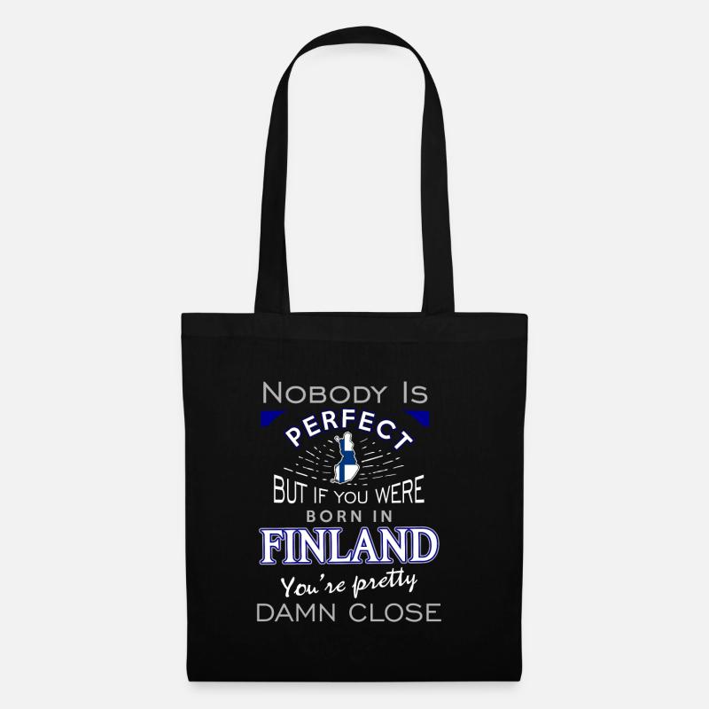 Finnland Finland Geschenk Geschenkidee - Stoffbeutel - Schwarz