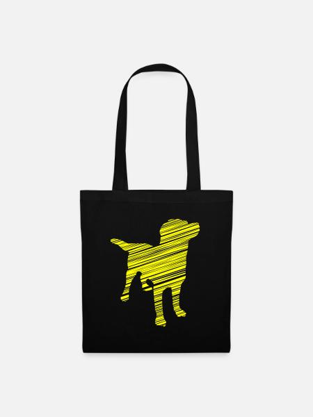 Hund - Stoffbeutel - Schwarz