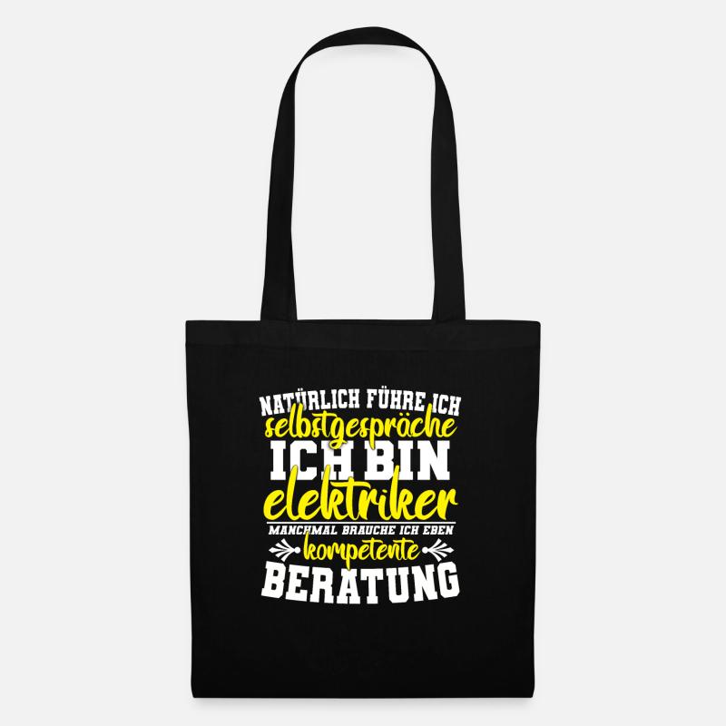 Elektriker - Stoffbeutel - Schwarz