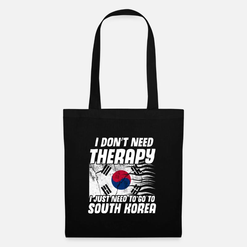Korea - Stoffbeutel - Schwarz