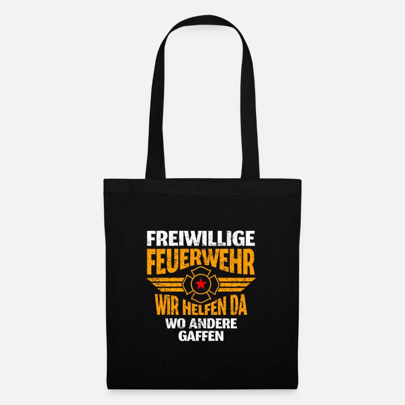 Feuerwehr - Stoffbeutel - Schwarz