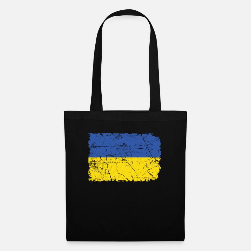 Ukraine - Stoffbeutel - Schwarz