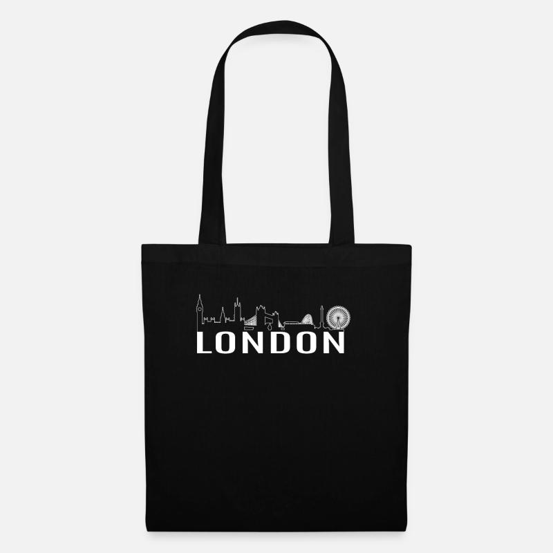 London - Stoffbeutel - Schwarz