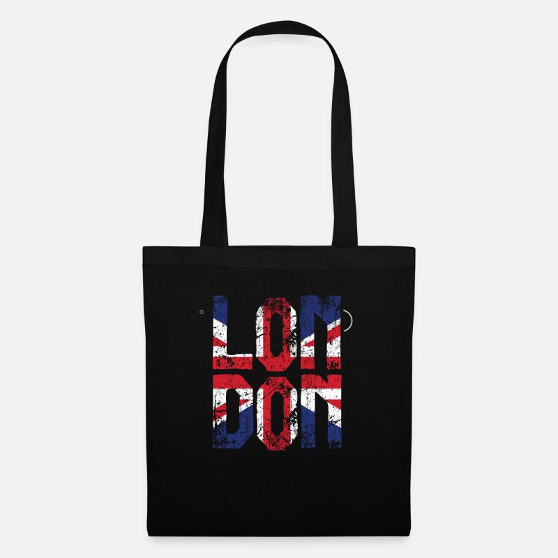 London - Stoffbeutel - Schwarz