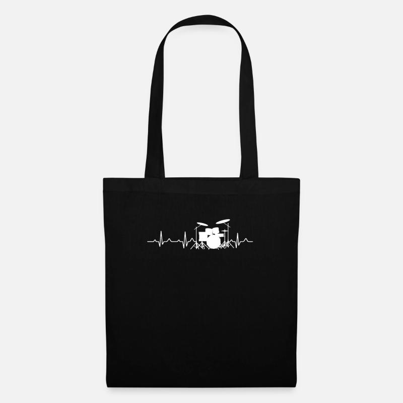 Schlagzeug Schlagzeuger Drummer Geschenk - Stoffbeutel - Schwarz