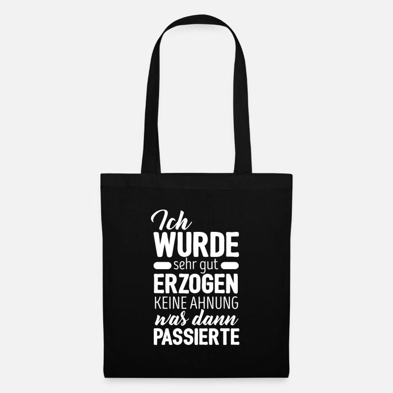 lustiger spruch - Stoffbeutel - Schwarz