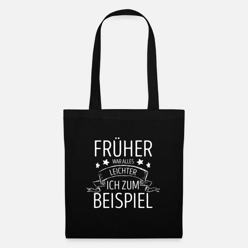 lustiger spruch - Stoffbeutel - Schwarz