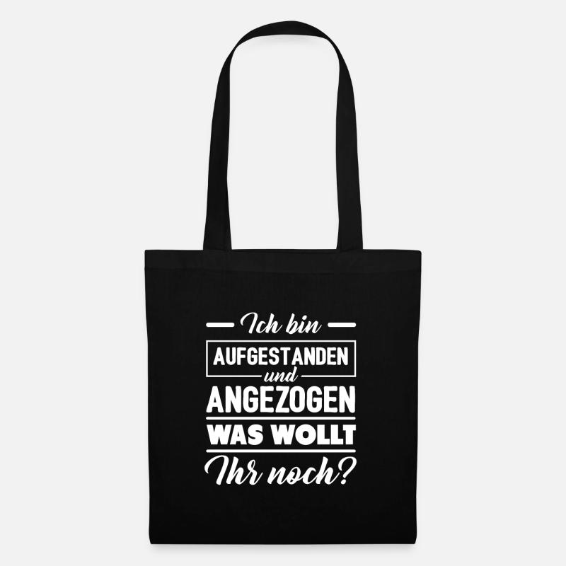 lustiger spruch - Stoffbeutel - Schwarz
