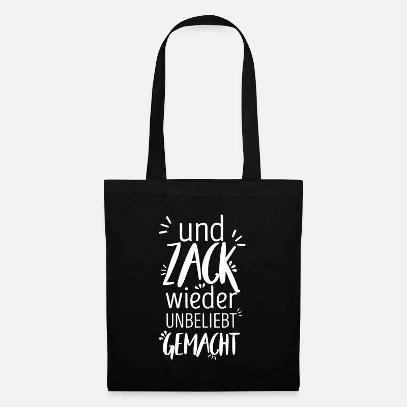 lustiger spruch - Stoffbeutel - Schwarz
