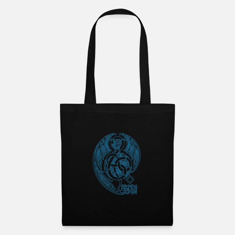 Jormungandr Viking Dragon Boot Ragnarok Runen Geschenk - Stoffbeutel - Schwarz