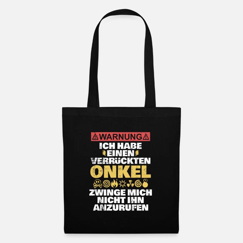 Onkel - Stoffbeutel - Schwarz