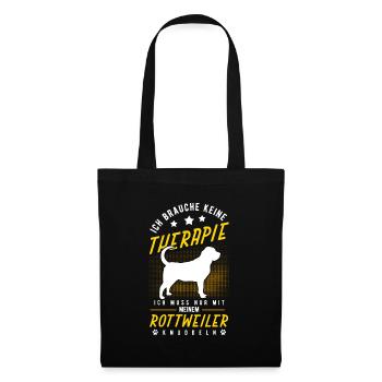 Rottweiler - Stoffbeutel - Schwarz - Vorne