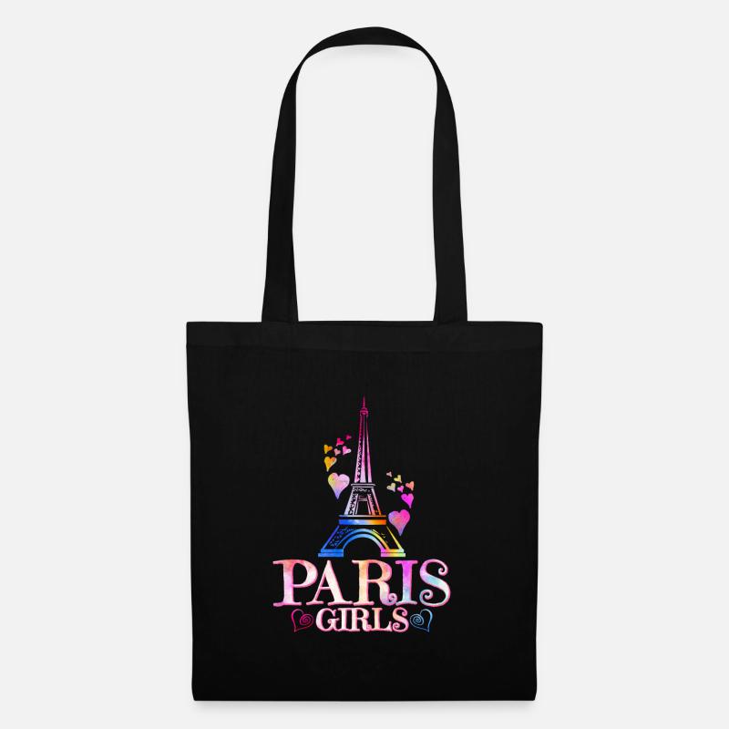Paris - Stoffbeutel - Schwarz