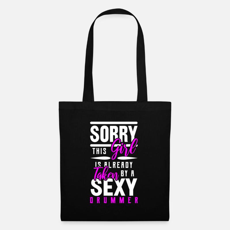 Schlagzeug Schlagzeuger Drummer Geschenk - Stoffbeutel - Schwarz
