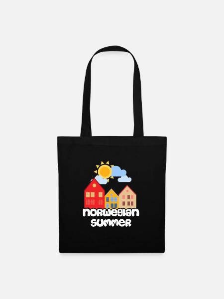 Norwegen - Stoffbeutel - Schwarz