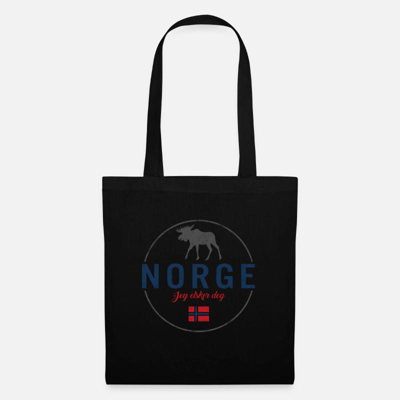Norwegen - Stoffbeutel - Schwarz
