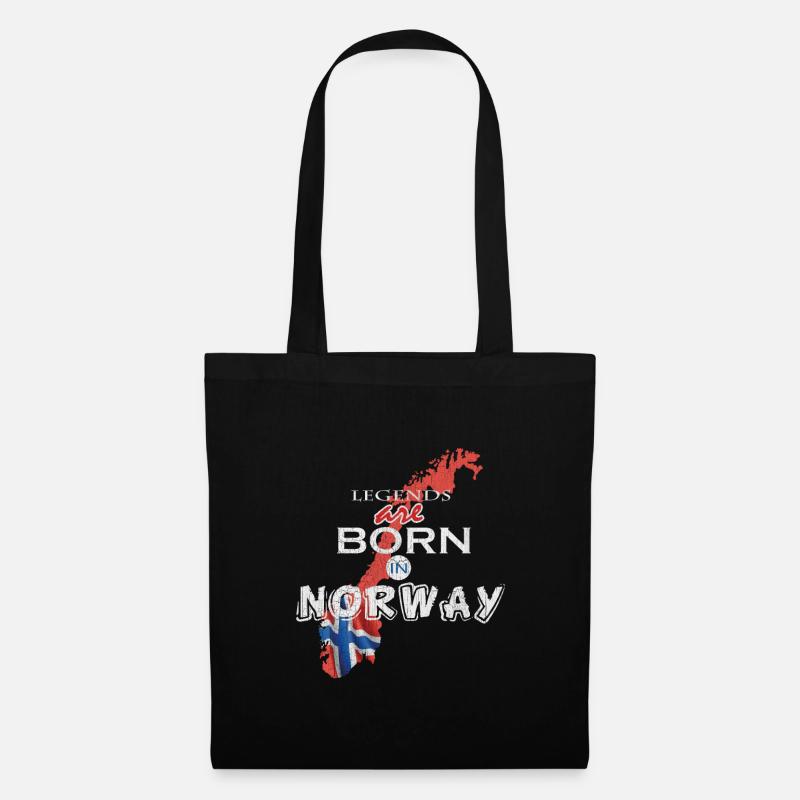 Norwegen - Stoffbeutel - Schwarz