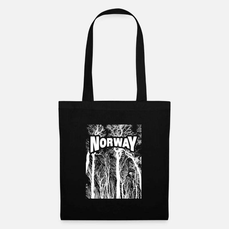 Norwegen - Stoffbeutel - Schwarz
