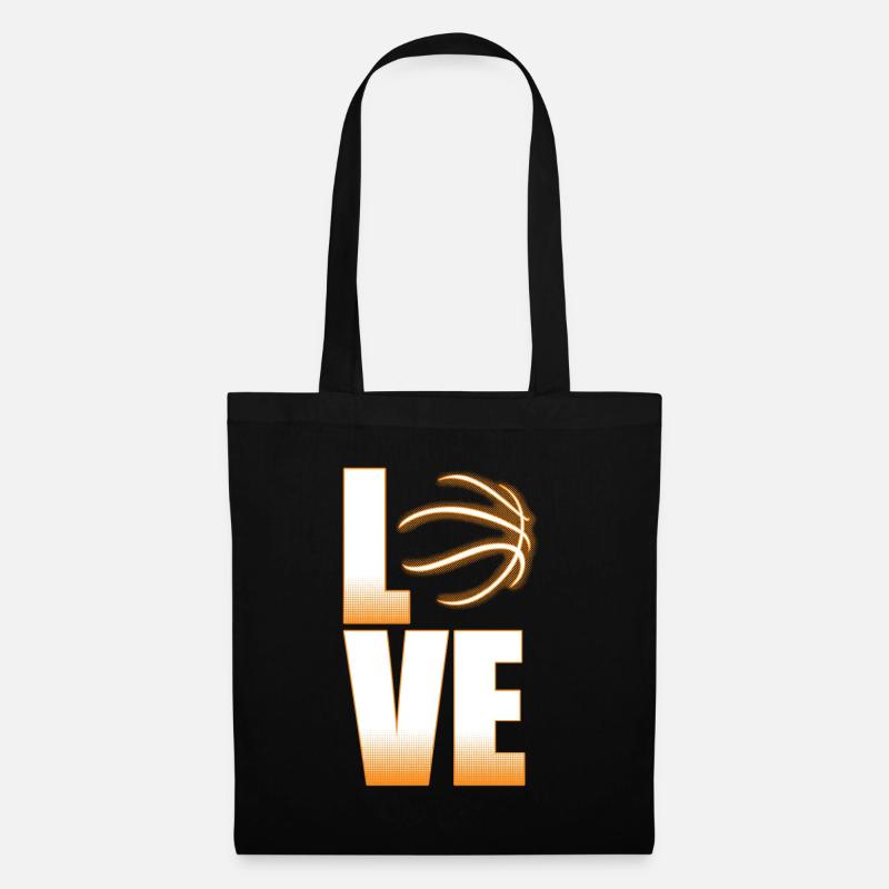 Basketball Liebe - Stoffbeutel - Schwarz