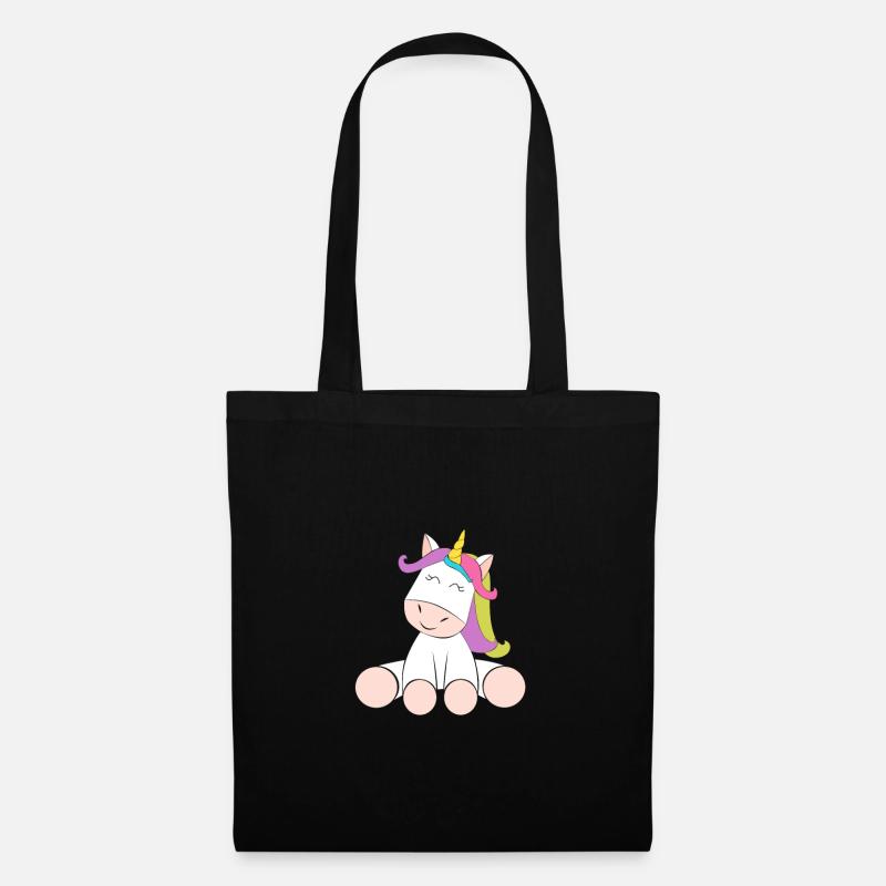 Einhorn - Stoffbeutel - Schwarz