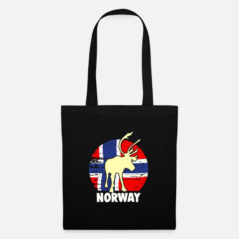 Norwegen - Stoffbeutel - Schwarz