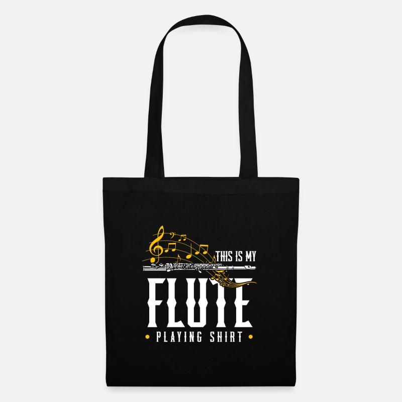 Querflöte - Stoffbeutel - Schwarz