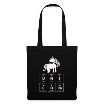 Unicorn chemistry unicorn rainbow gift - Tote Bag - black - Front