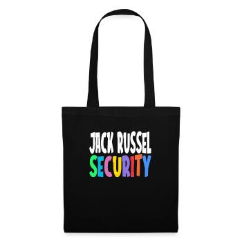 Chien de service de sécurité Jack Russel disant cadeau - Sac en tissu - noir - Devant