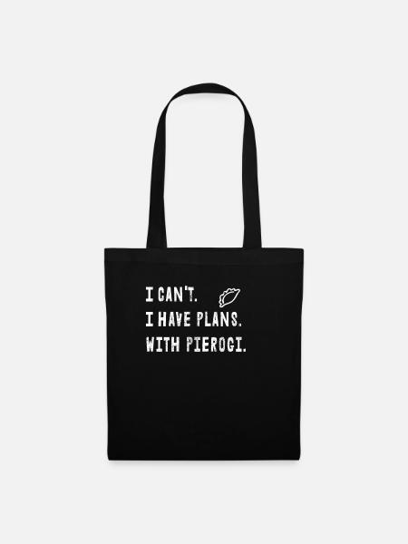 Pierogi Polen Polnisch Teigtaschen Spruch Geschenk - Stoffbeutel - Schwarz