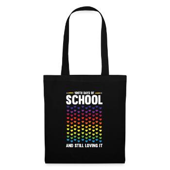 100 Days School Teacher School Day Student Gift - Tote Bag - black - Front