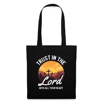 Jésus Proverbe Dieu foi Bible Prière Don - Sac en tissu - noir - Devant
