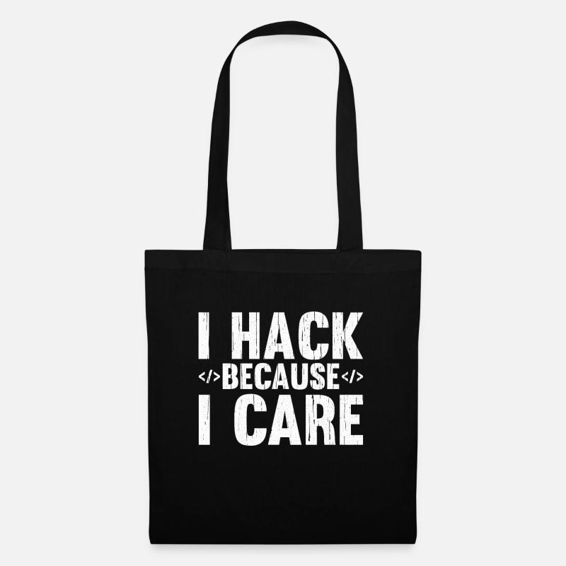 Hacker Hacking Code Computer admin Spruch Geschenk - Stoffbeutel - Schwarz