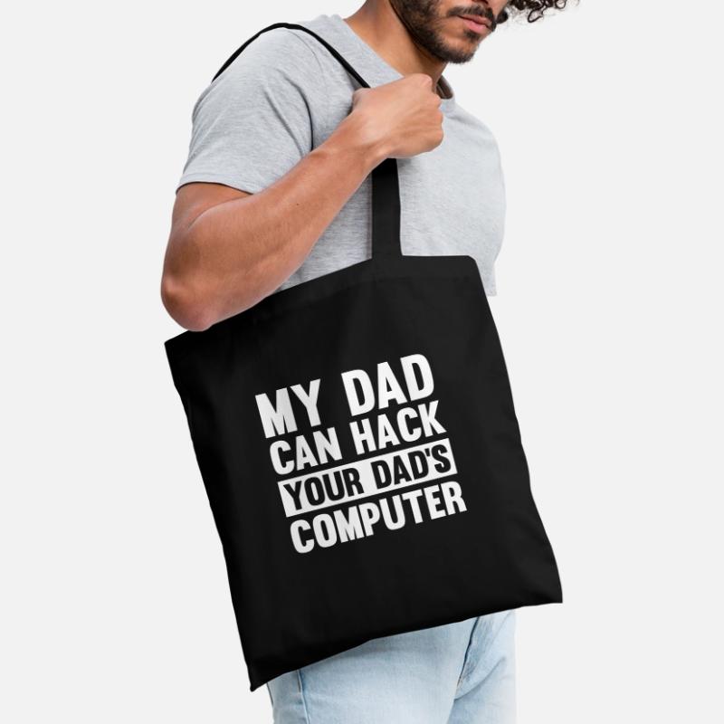 Hacker Hacking Code Computer papa Spruch Geschenk Stoffbeutel