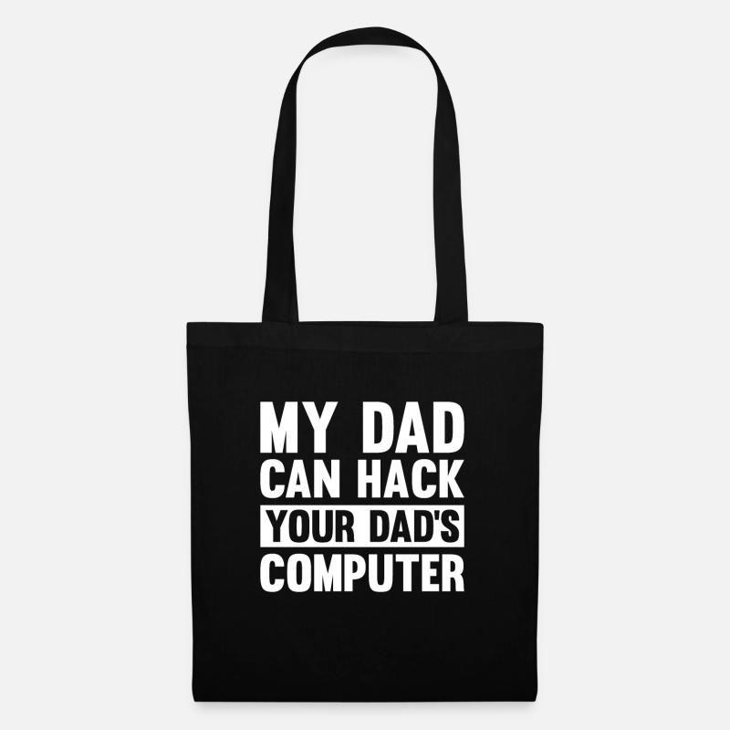 Hacker Hacking Code Computer papa Spruch Geschenk - Stoffbeutel - Schwarz
