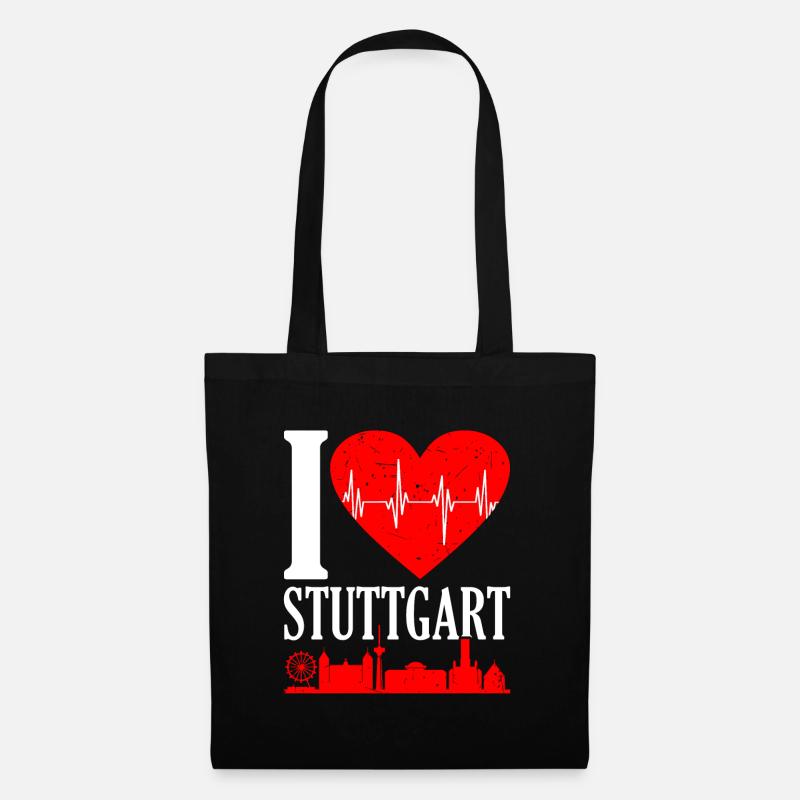 Stuttgart - Stoffbeutel - Schwarz