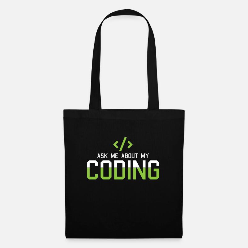 Hacking Programmer Hacker Code Coding Gift - Tote Bag - black