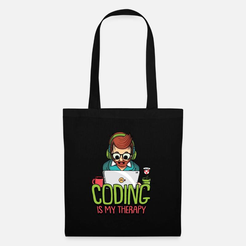 Hacking Programmierer Hacker Code Coding Geschenk - Stoffbeutel - Schwarz