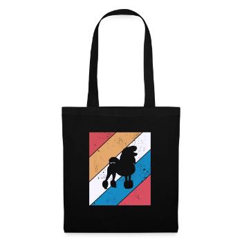 Poodle dog lover Retro vintage Gift idea - Stoffbeutel - Schwarz - Vorne