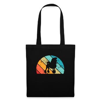 Poodle dog lover Retro vintage Gift idea - Stoffbeutel - Schwarz - Vorne
