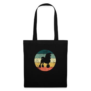 Poodle dog lover Retro vintage Gift idea - Stoffbeutel - Schwarz - Vorne