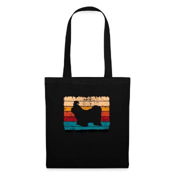 Shih Tzu dog lover Retro vintage Gift idea - Tote Bag - black - Front