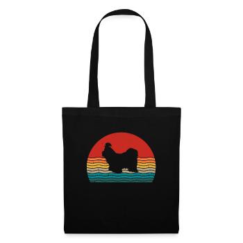 Shih Tzu dog lover Retro vintage Gift idea - Tote Bag - black - Front