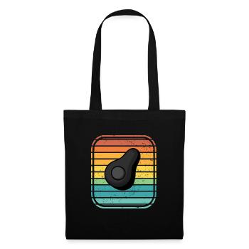 Avocat Vegan Lover Retro Veggie Diet Idée cadeau - Sac en tissu - noir - Devant