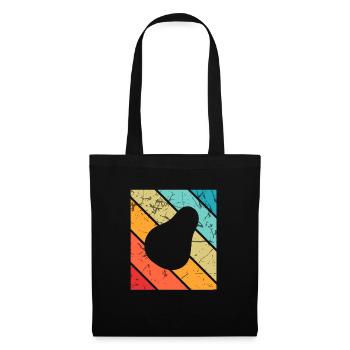 Avocat Vegan Lover Retro Veggie Diet Idée cadeau - Sac en tissu - noir - Devant