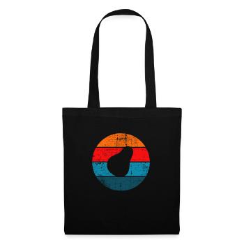 Avocat Vegan Lover Retro Veggie Diet Idée cadeau - Sac en tissu - noir - Devant
