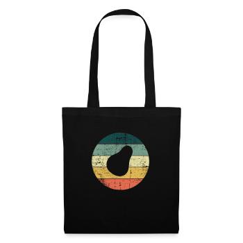 Avocat Vegan Lover Retro Veggie Diet Idée cadeau - Sac en tissu - noir - Devant