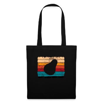 Avocat Vegan Lover Retro Veggie Diet Idée cadeau - Sac en tissu - noir - Devant