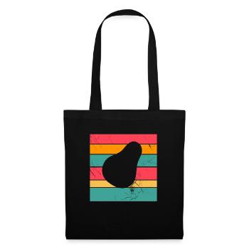 Avocat Vegan Lover Retro Veggie Diet Idée cadeau - Sac en tissu - noir - Devant