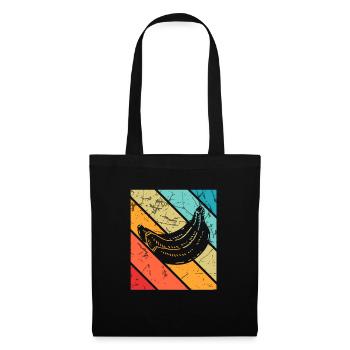 Banana Vegan Lover Retro Veggie Fruit Gift idea - Stoffbeutel - Schwarz - Vorne