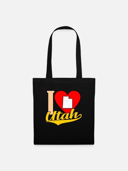 Ich Liebe Utah-geschenk - Stoffbeutel - Schwarz